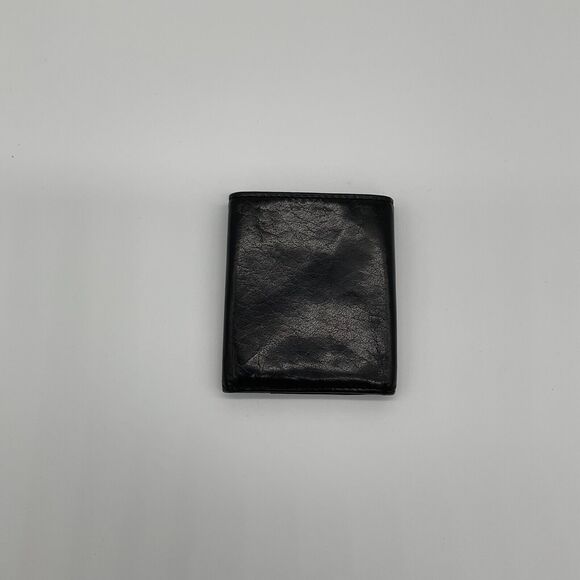 Fossil Wallet Black Genuine Leather Trifold ID & Card‎ Slots - Picture 2 of 11